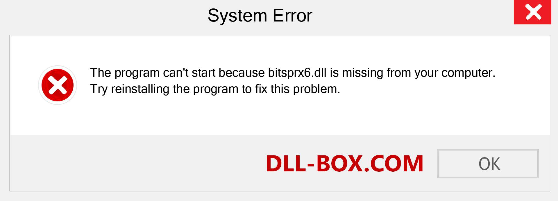  bitsprx6.dll file is missing?. Download for Windows 7, 8, 10 - Fix  bitsprx6 dll Missing Error on Windows, photos, images